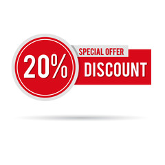 Discount tag with special offer sale sticker