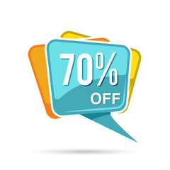 Discount tag with special offer sale sticker