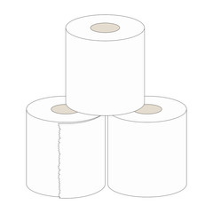 トイレットペーパー　イラスト