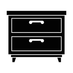 nightstand bedroom isolated icon