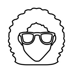 Woman with glasses icon vector illustration graphic design