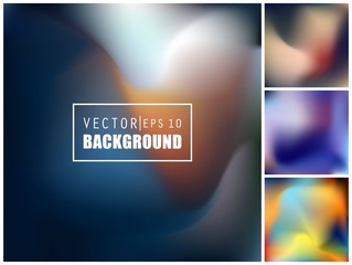 Abstract Creative concept vector multicolored blurred background set. For Web and Mobile Applications, art illustration template design, business infographic and social media, modern decoration