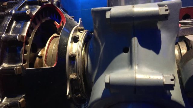 Aircraft engine - Close up of an internal combustion piston engine.
