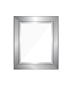 Vector blank silver picture frame