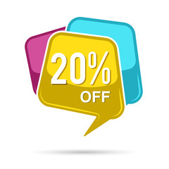 Discount tag with special offer sale sticker