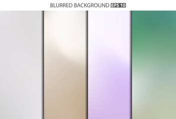 Abstract Creative concept vector multicolored blurred background set. For Web and Mobile Applications, art illustration template design, business infographic and social media, modern decoration