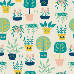 Plants in a Pot Pattern.