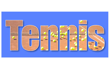 Tennis Schrift blue