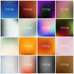 Abstract Creative concept vector multicolored blurred background set. For Web and Mobile Applications, art illustration template design, business infographic and social media, modern decoration