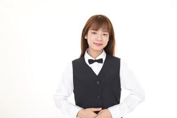 笑顔のウェイトレス