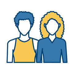Couple of friends icon vector illustration graphic design