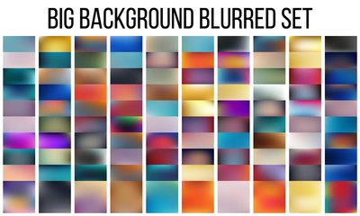 Abstract Creative concept vector multicolored blurred background set. For Web and Mobile Applications, art illustration template design, business infographic and social media, modern decoration