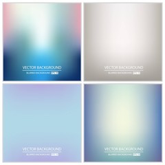 Abstract Creative concept vector multicolored blurred background set. For Web and Mobile Applications, art illustration template design, business infographic and social media, modern decoration