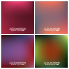 Fototapeta premium Abstract Creative concept vector multicolored blurred background set. For Web and Mobile Applications, art illustration template design, business infographic and social media, modern decoration