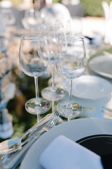 Formal dinner service at a wedding banquet
