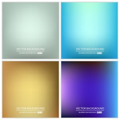 Fototapeta premium Abstract Creative concept vector multicolored blurred background set. For Web and Mobile Applications, art illustration template design, business infographic and social media, modern decoration