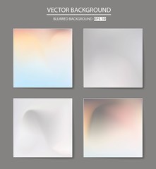 Fototapeta premium Abstract Creative concept vector multicolored blurred background set. For Web and Mobile Applications, art illustration template design, business infographic and social media, modern decoration