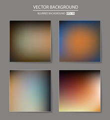 Abstract Creative concept vector multicolored blurred background set. For Web and Mobile Applications, art illustration template design, business infographic and social media, modern decoration