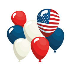 united states of america balloons celebration