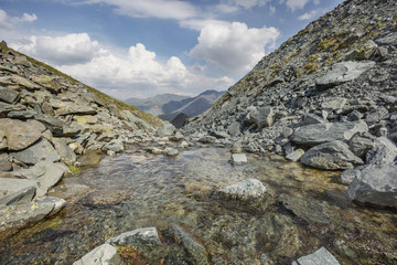 Creek in Beluha park. Altai mountains