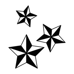 stars flying isolated icon