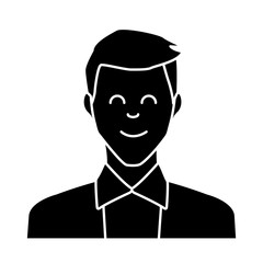 Adult man smiling icon vector illustration graphic design