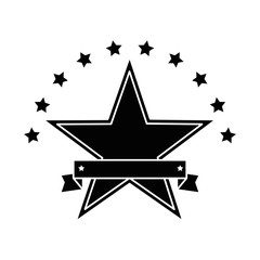 united states of america with star emblem frame