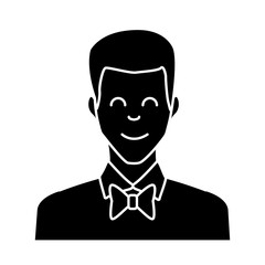 Adult man smiling icon vector illustration graphic design