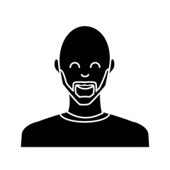Adult man smiling icon vector illustration graphic design