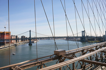 Brooklyn Bridge New York Manhattan Hudson River