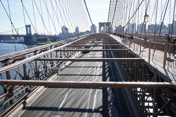 Fototapeta premium Brooklyn Bridge New York Manhattan Hudson River