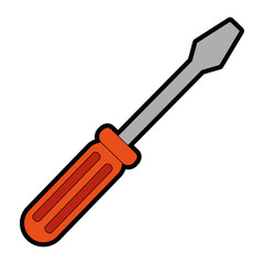 screwdriver tool isolated icon