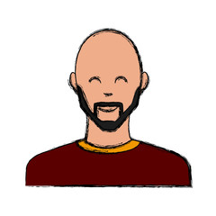 Adult man smiling icon vector illustration graphic design