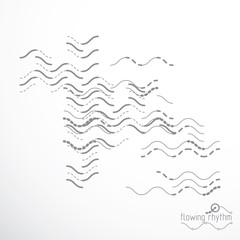 Futuristic abstract vector technology background. Abstract wavy lines pattern, art graphic illustration.