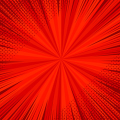 Bright comic book page red template