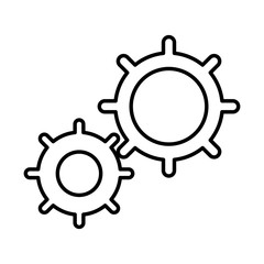 Gears machinery pieces icon vector illustration graphic design
