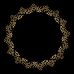 round gold gradient frame