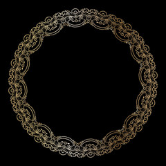 round gold gradient frame