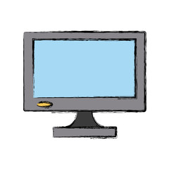 Pc screen monitor icon vector illustration graphic design