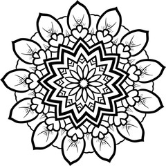 floral round lace mandala
