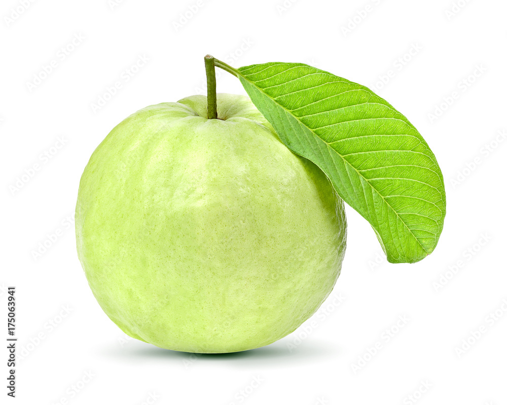 Wall mural Guava fruit isolated on white background.