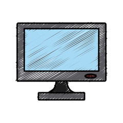 Pc screen monitor icon vector illustration graphic design
