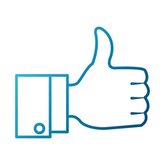 Thumb up like symbol icon vector illustration graphic design