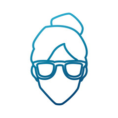 Woman with glasses icon vector illustration graphic design