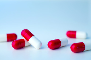 Medical healthcare pills isolated on a background