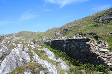 Stone cottage on the mountain side, Ireland
