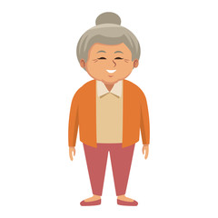 Cute grandmother cartoon icon vector illustration graphic design