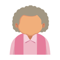 Cute grandmother cartoon icon vector illustration graphic design