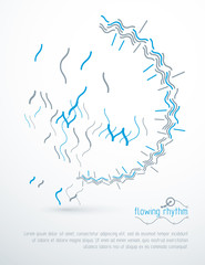 Technological vector wallpaper made with abstract lines. Modern geometric composition for use as advertising banner.