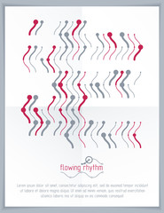 Technological vector wallpaper made with abstract lines. Modern geometric composition for use as advertising banner.